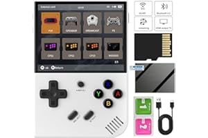CAWEVON RG35XX Plus Handheld-Spielekonsole, Retro-Videospielkonsole mit 3,5 Zoll IPS-Display, 64G+128G TF-Karte und 10000+ Classic Games, eingebauter 3300mAH Akku, Unterstützung 5G WiFi und Bluetooth 4.2