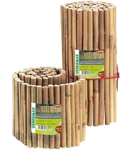 Bordure De Parterre Bambou 20x100 Cm - Clôture Flexible Naturelle Pour Jardin Et Fleurs