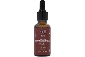 Hagi Whisky Barber Olejek do Brody i Włosów, 30 ml, Stylizuje, Zmiękcza i Wygładza Zarost i Włosy, Ekstrakt z Jęczmienia, Olej Ryżowy i Awokado