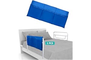 MYBOW Coussinets de protection pour barrière de lit - Coussin d'hôpital - Protection médicale - Protection contre les chutes de lit - 76,2 x 30,5 cm - Demi (bleu, 1 pièce)