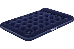 Matelas Gonflable Camping Bestway 2 Places 1,91 m x 1,37 m x 22 cm avec Pompe à Pied intégrée