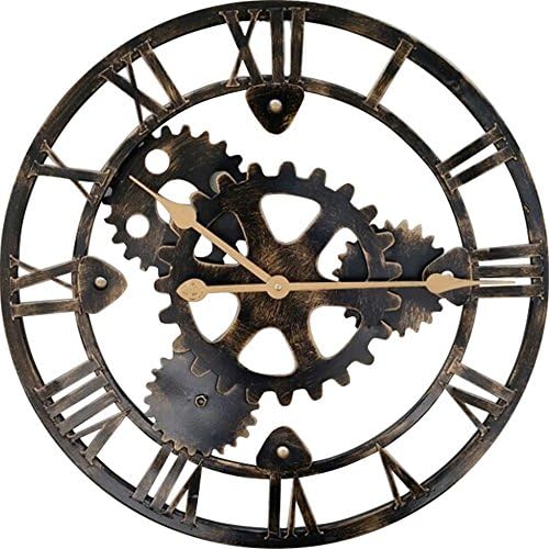 WZ Wallclock 55cm gear loft wall decoration wall clock iron metal large vintage Silent clock industrial-style