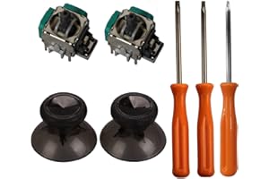 Accessoire Xbox One, ENDARK 2 pièces Joystick 3D contrôleur sans Fil Rocker Tournevis T8 T10 Tournevis Outil 2 pièces Thumbsticks pièces de Rechange pour Xbox One Controller (Black)