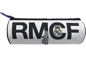 CYPBRANDS Real Madrid Estuche Porta Todo Escolar Cilindro