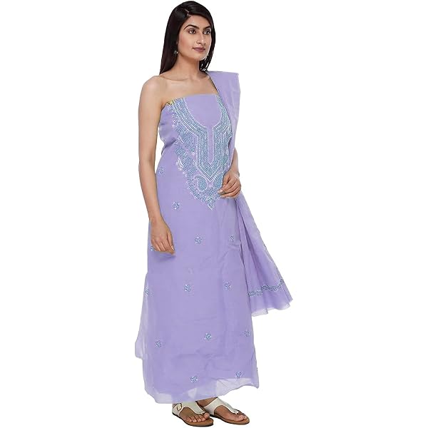 lucknow cotton dresses Lucknow Mugal Floral Cotton Regular Fit Dress GULABISHEHAR