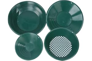 CAIQINLEN Gold panning kit,Plastic Gold Washing Pan, Gold Pan Kit, Professional for Mining