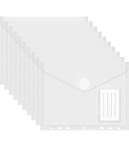 Buste Con Bottone A5 - Portadocumenti In Polipropilene, Confezione Da 5 Pezzi Blu - Foto 6