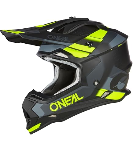 Casque Motocross O'NEAL 2SRS Youth Slick - Norme ECE 22.05 - Coque ABS - Pour Enfants - Taille S - Noir/Orange - 3
