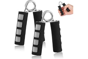 AYBUY 2-pack handgrepp stärkare set, handgrepp motstånd stärkare tränare med skumhandtag, inga glid tunga gripare, metallhänd