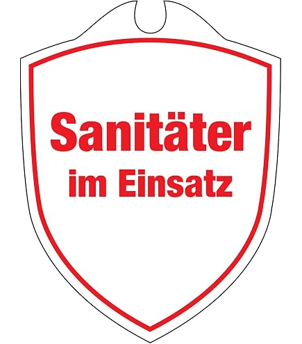 Kiwistar Magnetschild ‚Sanitäter‘ – 30 Cm Schwarz, Reflektierend, Für Auto, Tür Oder Metallflächen