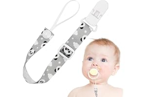 FANGZ Pacifier with Clip - Anti-Drop Holder Leash for Pacifier and Teether - Pacifier String Teething Toys Teethers Fits for Most Pacifiers