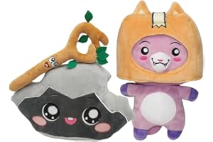 BENOLLS Benolla Boxy and Foxy Plush Toy, Anime Lanky Toys, Soft Stuffed Plushies,Removable Figure Toys Anime Soft Stuffed Doll for Kids and Fans(Foxy and Rock Plush Toy)