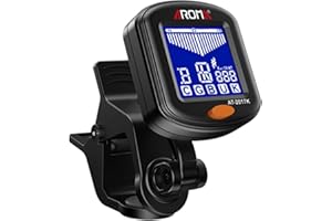 Btuty Accordeur numérique multifonction à clipser avec écran LCD et clip rotatif pour guitare chromatique basse, ukulélé, kalimba