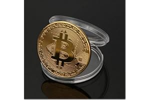 BYFRI Plaqué Or Bitcoin Monnaie de Collection Art Collection Cadeau Monnaie d'or Physique des pièces commémoratives