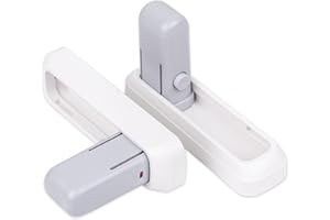 YOUR DAY MATE Blokada klamki drzwiowej do przyklejenia, 2 szt., wielokrotnego użytku, z systemem 3 przycisków, dla dzieci i zwierząt domowych, blokada bezpieczeństwa dla dzieci w drzwiach wejściowych