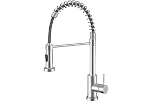 Llizuia Wasserhahn Küche, Hochdruck Küchenarmatur mit Herausziehbarer Brause, Mischbatterie Ausziehbar, Armatur Küchen Spültischarmatur mit 2 Strahlarten, 360° schwenkbar, Edelstahl