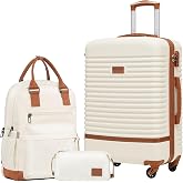 COOLIFE 3 Piece Suitcase Set, 20" Small Suitcase for Short Trips | Travel Suitcase with TSA Lock and 360&deg; Swivel Wheels, Trav