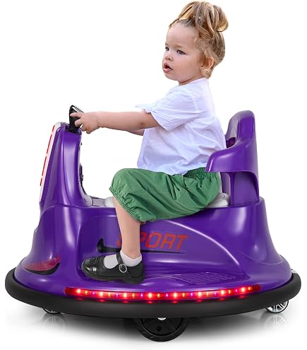 Voiture Tamponneuse Électrique Enfant 6V - Design Girafe - Avec Télécommande, Rotation Voiture Tamponneuse Électrique Enfant 6V - Design Girafe - Avec Télécommande, Rotation