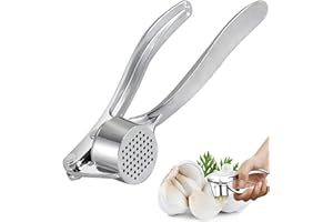 FRDELMA Pressa per aglio, Trita Aglio, Frantoio per Zenzero, pressa aglio e zenzero senza sforzo, maneggevole e facile da pulire per zenzero e aglio freschi