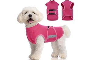 IECOii Gilet apaisant pour chien, veste anti-anxiété réglable pour chien avec bandes réfléchissantes, manteau apaisant doux pour chien, gilet anti-anxiété pour petit chien, veste apaisante pour petits