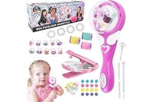 Dhqkqg Trenzador de Pelo, Hair Braider y Hair Bedazzler Kit, Trenzador Automático Cabello para Niños, Maquina de Gemas para el Cabello con 60 Gemas, Trenzador de Pelo eléctrico para Niñas de Regalo