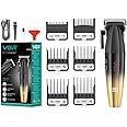 Vgr V-003 Ultra Premium Professional 9000 Rpm 2 Speed Hair Clipper Set Metal Housing Ceramic & Powder Metallurgic Blade Digital Display 2500 Battery 4 Adjustable Taper Lever 6 Guide Comb (Gold)