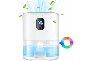 FRULX Dehumidifier, Dehumidifiers for Home 1000ml, Dehumidifier for Bedroom, Auto Shut-Off, Dehumidifiers with 7 Colour Led, Small Dehumidifier, Dehumidifier for Bathroom, Christmas Gifts