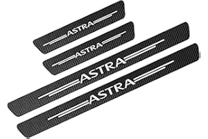WYXAXNM Car Door Sill Scuff Plate Cover for Opel Astra J H G K, Carbon Fiber Kick Plates Welcome Pedal Protector Decorative Sticker Auto Threshold Non-Slip Entry Guard Trim, 4Pcs