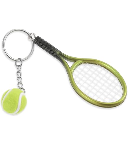 Tennisschläger Schlüsselanhänger – Metall, 10×7 Cm, 6 Farben, Perfekt Für Tennis-Fans & Geschenke
