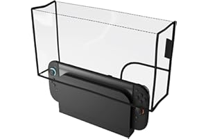 PlayVital Cover Antipolvere per Nintendo Switch 2, Copertura Impermeabile Coperchio Protettivo Antigraffio per Nintendo Switch 2 Console & Charging Dock, Trasparente
