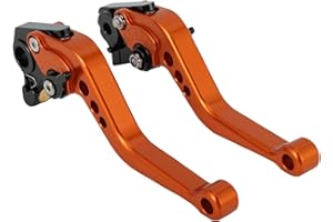 JFG RACING 1 Paar Motorrad Bremshebel Kupplungshebel für 690SMC/SMCR 2014-2021 690ENDURO/R 2014-2023 701 SUPERMOTO/ENDURO 2017-2021 1050 Adventure 2016 1090 Adventure/R 2017-2019 Orange