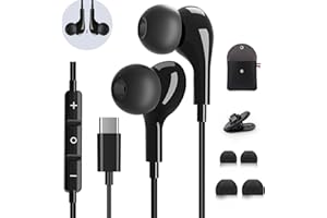 USB C Kopfhörer mit Mikrofon,In-Ear Kopfhörer für Samsung Galaxy S24 S23 Ultra S22 S21 S25 FE A56 A55 A35 A54 5G A16,USB C Headset mit Lautstärkeregler,für iPhone 15 16 17 Pro Max Air iPad 10