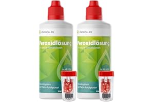 ‎LENSDEALER KONTAKTLINSEN ZUM DEALPREIS Lensdealer Peroxidlösung 2x 360ml Doppelpack + Behälter, Pflegemittel für weiche Kontaktlinsen Kontaktlinsenflüssigkeit…