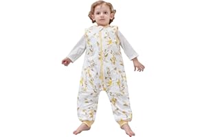 LILBESTIE Sleeping Bag with Feet, 1.5 TOG Baby Sleeping Bag with Legs Cotton Toddler Wearable Blanket 2-3 Years - Bird L