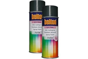 KWASNY Belton Spectra Lot de 2 bombes de peinture en spray RAL 7016 Gris anthracite 400 ml