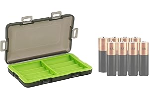 KIWIFOTOS Compact Small Battery Organizer Storage Holder Box 8 Slots fits AA & 14500 Batteries (Green)