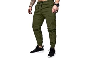 Elegancity Pantalones Hombre Pantalon Cargo Pantalon Chino Jogger Pants Pantalon Cargo Elastico Hombre con 6 Enchufes S-XXL