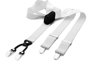 DonDon Hosenträger Herren breit 3,5 cm mit 4 Hosenträger Clips extra stark in Y-Form – elastisch und längenverstellbar
