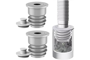 WISIRENT 2 Pièces 35-40mm Joint de Tuyau de Machine à Laver, Gris Bouchon D'étanchéité de Tuyau d'évacuation, Bouchon d'Étanchéité Déodorant Anti Odeur Canalisation pour Cuisine, Salle de Bain