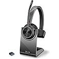 Poly Voyager 4310 UC Wireless Headset and Charging Stand - Monaural Bluetooth Headset with Noise Cancelling Microphone Boom -