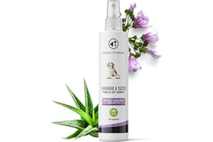 Farmacia Veterinaria Shampoo Secco per Cani - Privo di Parabeni e Coloranti - Shampoo per Cani Profumato e Senza Risciacquo - 150 ml, Prodotto in Italia