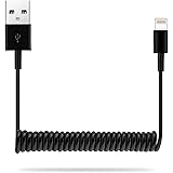 OKCS Originals Spiralkabel USB 2.0 Ladekabel 8-Pin - kompatibel für iPhone 11, 11 Pro, 11 Max, XR, XS, XS Max, X, 8, 8 Plus, 