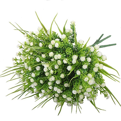 Künstliche Sträucher, Houda 4 Faux Kunststoff Eukalyptusblätter Sträucher Fake Simulation Greenery Pflanzen Innen Außen Home Garten Büro Veranda Hochzeit Decor Style 2 - 7