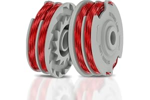 ERHUO Strimmer Spool Line, Red Double Autofeed Spool, 2 PCS Ø0.05 in 36ft Strimmer Spool,Replace of FLY021,Compatible with Flymo Power/Mini/Trim Grass Trimmer