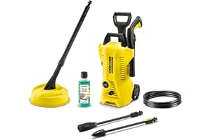 Kärcher K 2 Power Control Home pressure washer, pressure: max. 110 bar, flow rate: 360 l/h, area: 20 m²/h, water filter, weight: 4.0 kg, high-pressure gun, dirt blaster, spray lance, Home Kit
