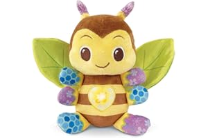 VTech - Maëlle, Mon Abeille des Découvertes, Peluche Bébé Interactive et Musicale Fabriquée avec des Matériaux Plus Durables, Marionnette Bébé, Cadeau de Naissance Dès 3 Mois - Contenu en Français