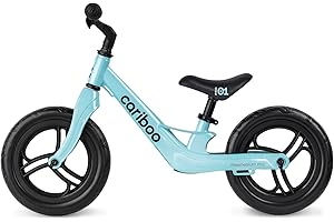 cariboo Magnesium Pro Bicicleta Sin Pedales para Niños Desde 2 Años Ultraligera Cuadro De Magnesio Ruedas 12 Pulgadas Sillín Ajustable hasta 30 Kg Montaje Rápido