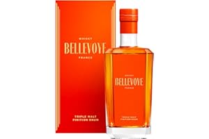 BELLEVOYE Orange - Whisky Triple Malt - Whisky Français Bellevoye - 40% Alcool - Origine : 100% France - 70 cl