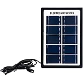 Electronic Spices 6V-3W Solar Panel Solar Charge Battery Cable 5V USB Output