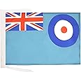 AZ FLAG - RAF Ensign Flag - 18'' x 12'' - 100% Polyester Royal Air Force - British Armed Forces Small Banner with Two Cords - Fade Resistant - Vivid Colors - 18x12 in - 45x30 Cm